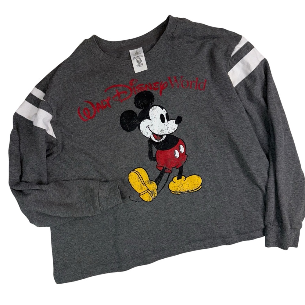Disney Parks Walt Disney World Women's Gray Mickey Mouse Sweatshirt Size XL